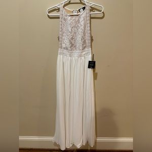 White Lulus Graduation Dress Small